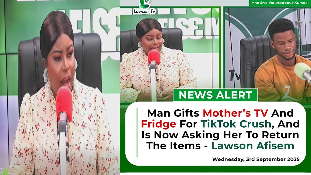 MFK lawson tv -Tiktok again?! And you give her your mother's fridge, tv and dish. Ei bra Sammy