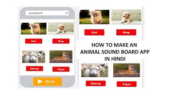 How to make Animal Sound Board App on studio.code.org in HIndi