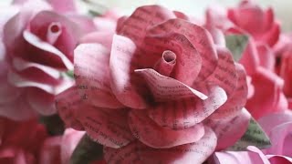 Making Roses from Book Pages