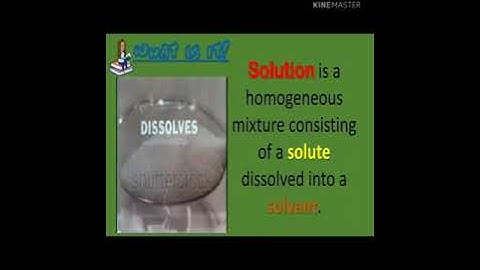 Differentiating solute from solvent