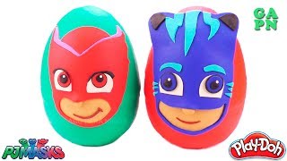 Play Doh Huevo Sorpresa Gigante | PJ Mask Juguetes Sorpresas PJ Mask | Colores para niños