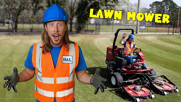 Lawn mower for kids | Cut the Grass with Handyman Hal