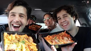 PASTA MUKBANG ft DAVID, NATALIE AND JONAH!!