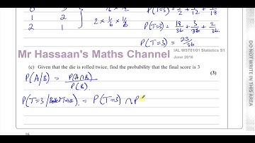 WST01/01 (Edexcel) IAL S1 JUN 2016 Q5 Discrete Random Variables