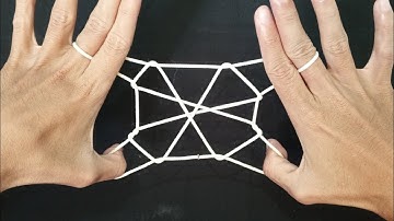 How to make Spiderweb with string figure or rope step by step easy and simple tutorial