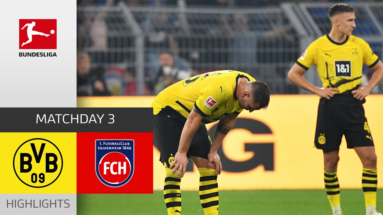 Borussia Dortmund 1. FC Heidenheim 2 2 Highlights Matchday 3 Bundesliga 2023 24