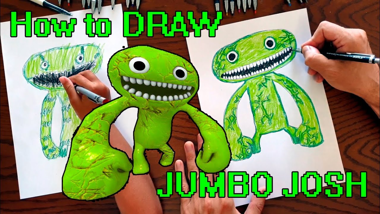 How to draw JUMBO JOSH Realistic (GARTEN OF BANBAN) 