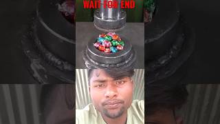 Candy vs. 150 ton hydraulic press 🫣 #hydraulicpress #crushing #satisfying #viral #shorts #shorts
