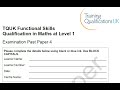 Functional Skills Maths L1 Examination Paper 4 TQUK