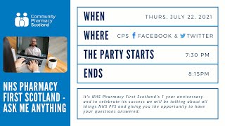 NHS Pharmacy First Anniversary - Ask Me Anything