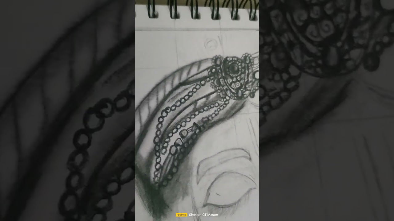 Charcoal krishna ji drawing part 1 