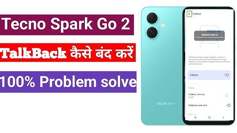 How to Off TalkBack setting on Tecno Spark go 2 | All Android Smartphone TalkBack setting off