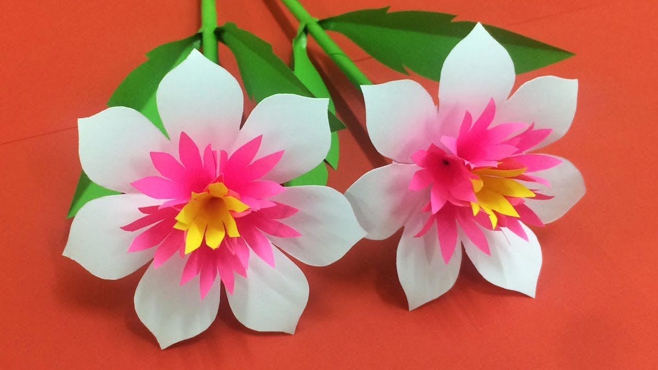 How to Make Beautiful  Flower  with Paper Making Paper 