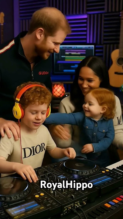 Prince Harry and Archie djing #dj #djremix #djviral #djsong #cute #fun #happy #love #dance