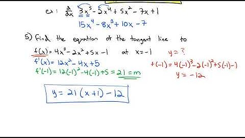 3.3 Differentiation Rules