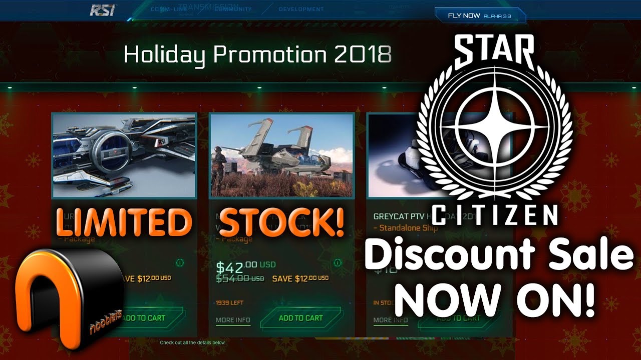 STAR CITIZEN Holiday Sale LIMITED STOCK! Discount Starter Packages - YouTube