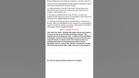 Class 7 ICSE English literature Chap 1 Attila Q&A, Summary of Attila