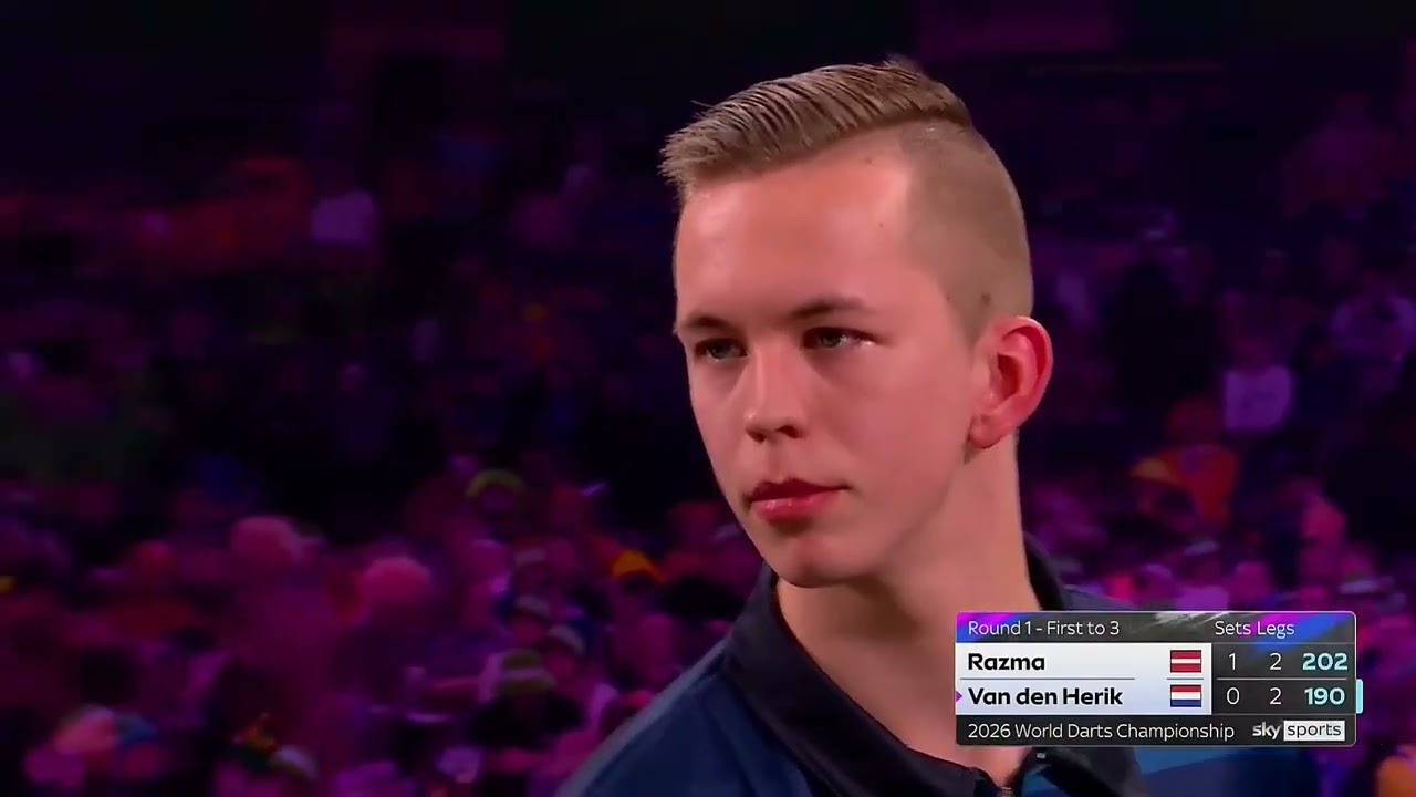 JAMAI VAN DEN HERIK V MADARS RAZMA HIGHLIGHTS 2026 WORLD DARTS CHAMPIONSHIP ALLY PALLY LONDON UK