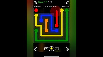 Flow Free Classic Pack 7x7 Level 15– Medium Puzzle Solve #shorts #puzzle #level #gameplay