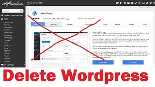 how to uninstall wordpress site with cpanel softaculous (quick install etc)