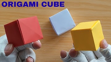 Origami Cube Box, Origami Seamless Cube | How to Make Origami Paper Cube Box Easy