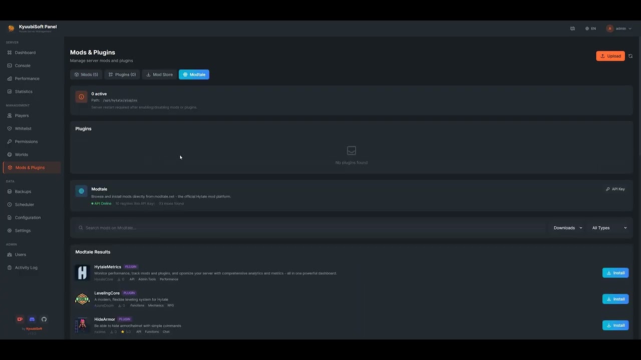 [Hytale] Open Source Admin Panel - YouTube