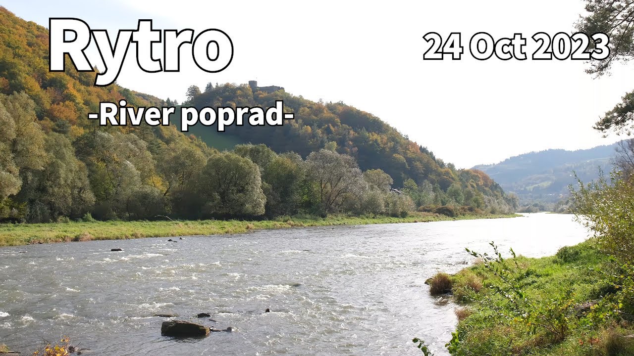 Autumn Walk Rytro along river Poprad in Poland - October 2023 | Walking Tour
