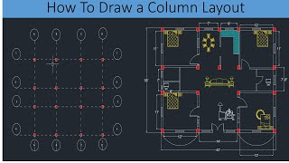 How to Draw a Column Layout in 5 min in AutoCAD.