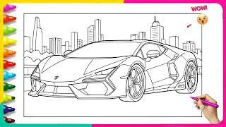 LAMBORGHINI Revuelto Coloring Pages Satisfying Coloring Book Pages - Kids Coloring Pages
