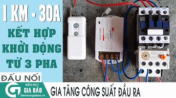 Bộ điều khiển từ xa 1 km 30A kết hợp khởi động từ 3 pha cải thiện công suất đầu ra, bảo vệ quá tải
