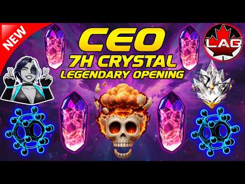 🤯I AM THE CEO NOW!! 7 Hour Legends Crystal Generational Run! Thanks Seatin! Main Account Luck! -MCOC