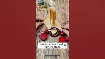 How to remove the ring from the stake? #thinking #logic #puzzle #trick #math #mathematics #maths