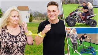 HANDCUFFED TO GRANDMOM FOR 24 HOURS CHALLENGE