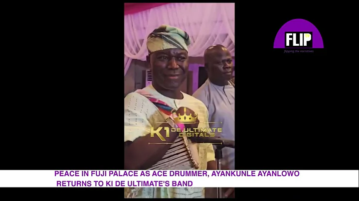 PEACE IN FUJI PALACE AS ACE DRUMMER, AYANKUNLE AYANLOWO RETURNS TO KI DE ULTIMATE'S BAND