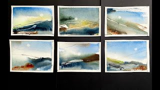 Got PAINTERS BLOCK? Try this 5 MINUTE Loose Watercolor Landscape Painting Exercise, Lots of Fun!