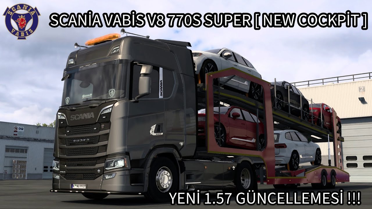 SCANİA VABİS 770S V8 [ YENİ KOKPİT GÜNCELLEMESİ ] 1.57 UPDATE