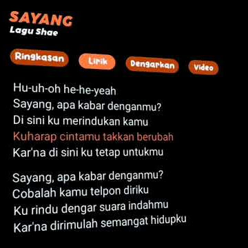 SAYANG || Lagu Shae || story wa