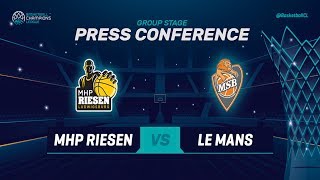 MHP Riesen Ludwigsburg v Le Mans - Press Conference - Basketball Champions League 2018