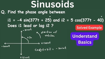 Sinusvormige stroom | Vind de fasehoek tussen | Vind de voor- of achterstand tussen twee sinusvor...