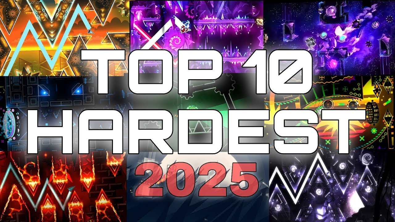 TOP 10 hardest levels in Geometry Dash | 4K | 2025 - YouTube