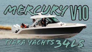 This Tiara 34 LS is powered by Twin Mercury V10 400's!