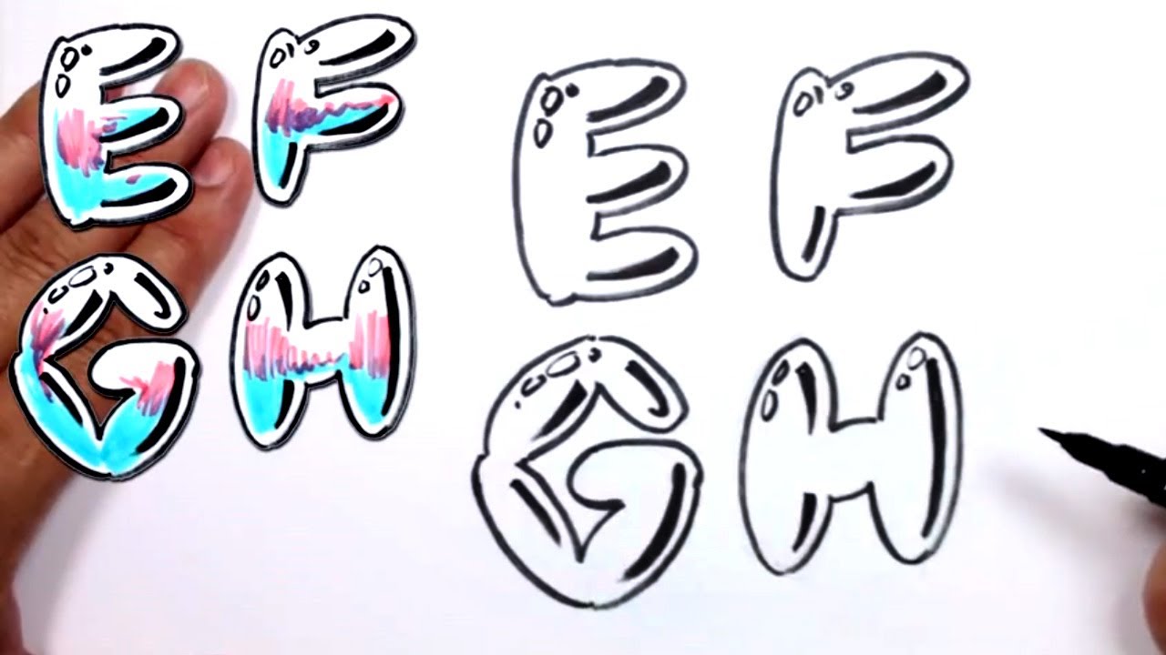 bubble letters alphabet graffiti