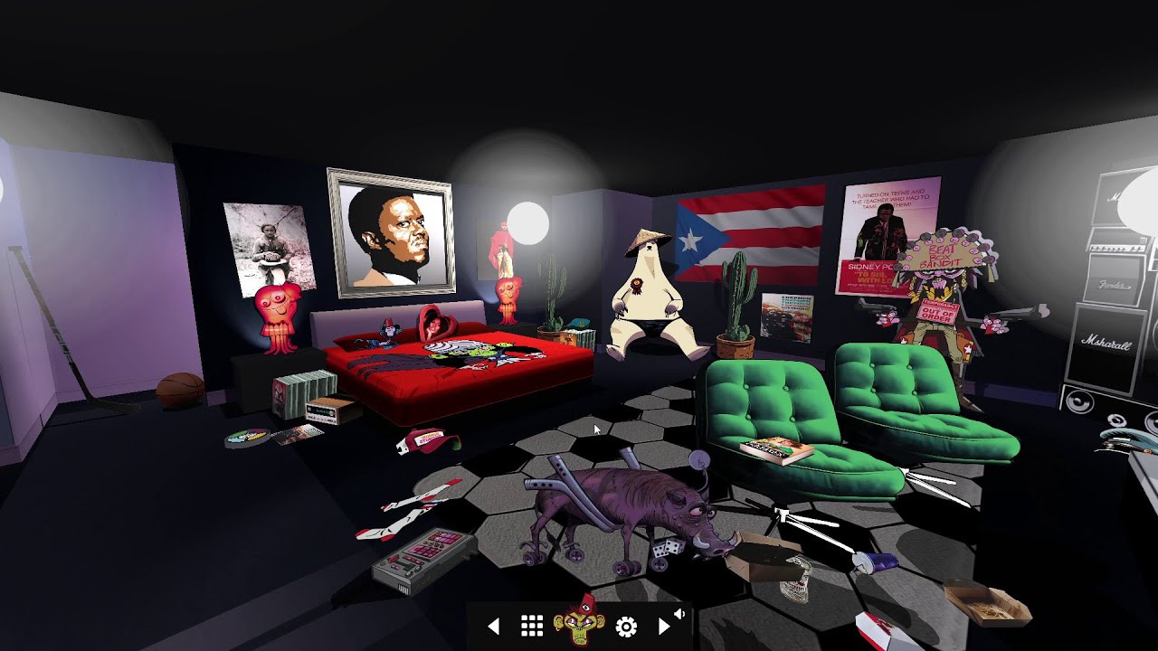 Gorillaz KONG Studios game - Russel's Room