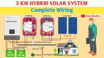 3 KW Solar System Complete Wiring l Hybrid Solar Inverter Wiring l Solar panel DCDB And ACDB box