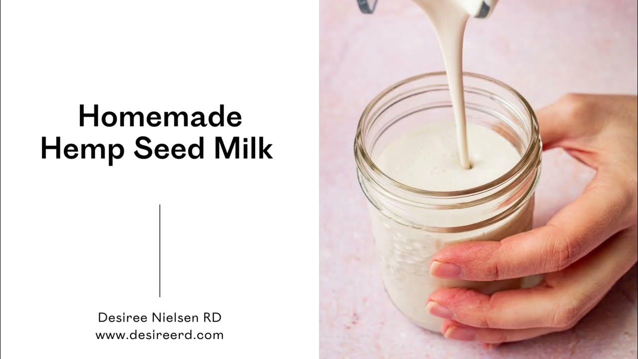 Homemade Hemp Seed Milk Recipe YouTube