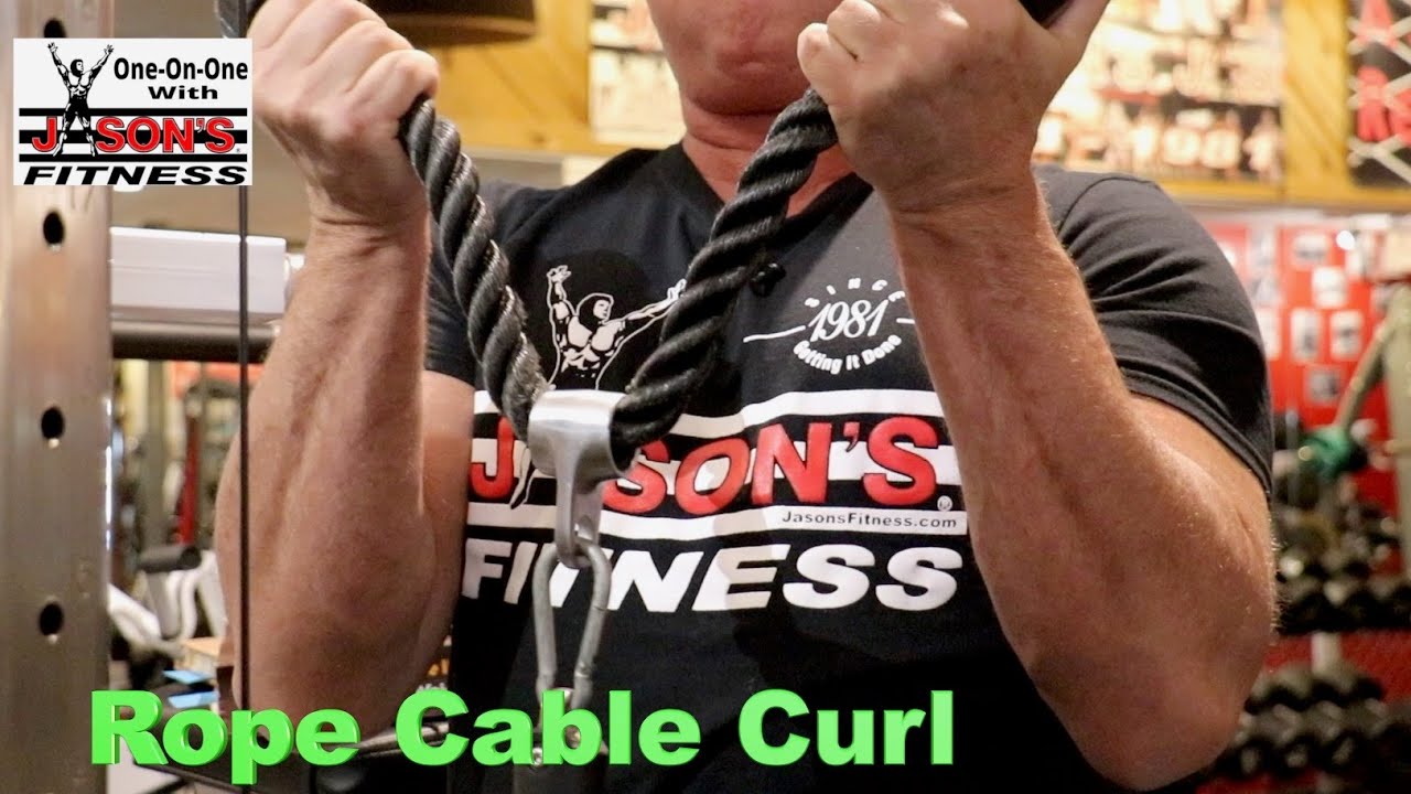 Rope Cable Curl Exercise on 1ON1 with Jason's Fitness YouTube