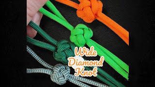 How to tie a wide Diamond Knot Step by step Paracord Tutorial