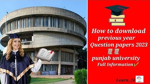 panjab university previous year question paper download 2023| how to download pu old question papers