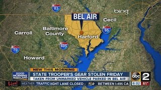 Police vest stolen out of vehicle in Bel Air