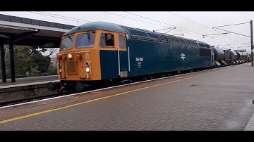 *Class 56 in Kent* - 56081+69005 passes Platform 5 at Ashford Int